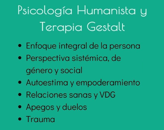 Psicoterapia humanista y gestalt (individual y pareja)